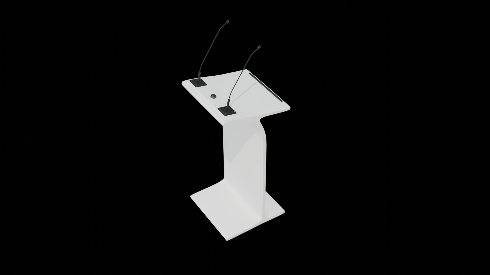 Flow Lectern Podium 3D model_3