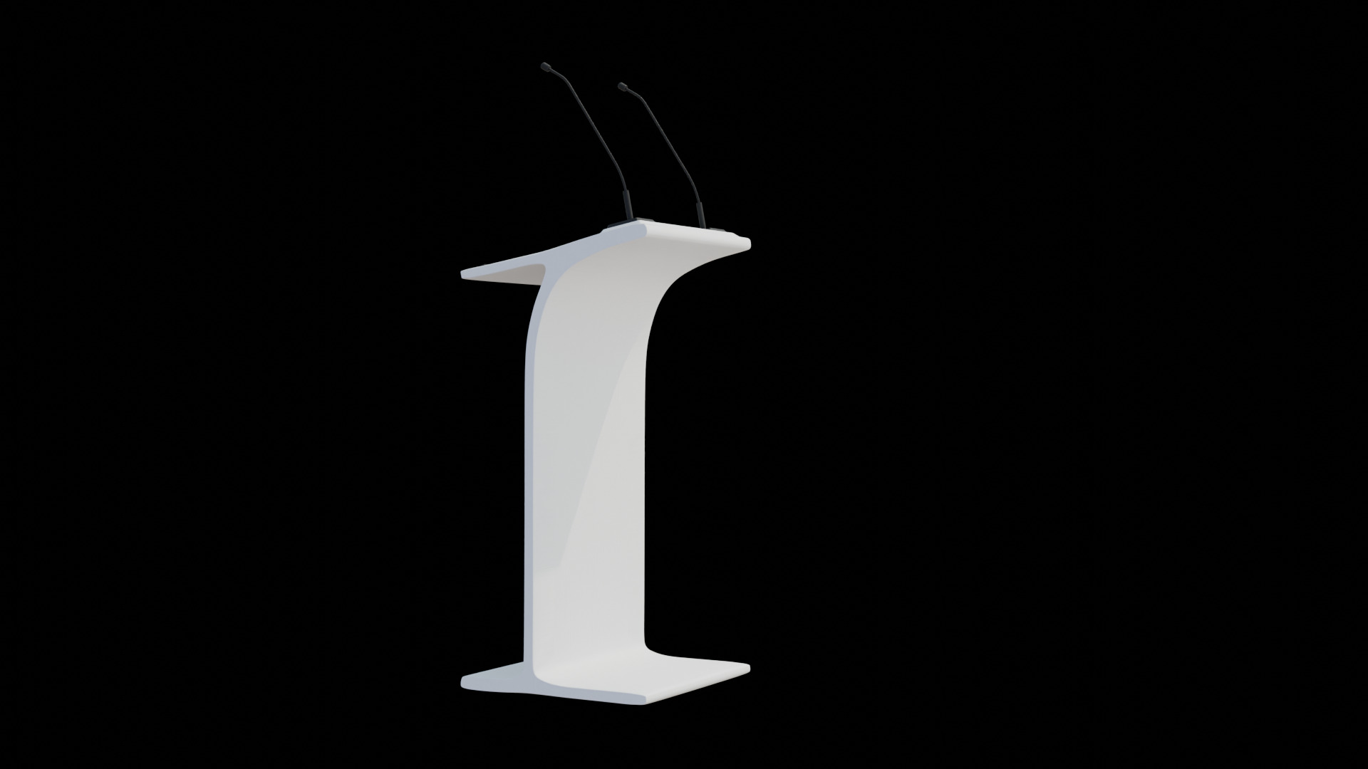 Flow Lectern Podium 3D model_2
