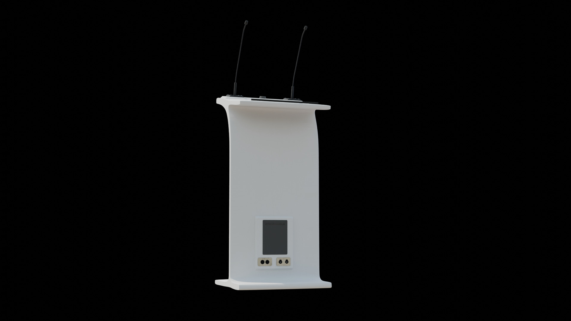 Flow Lectern Podium 3D model_5