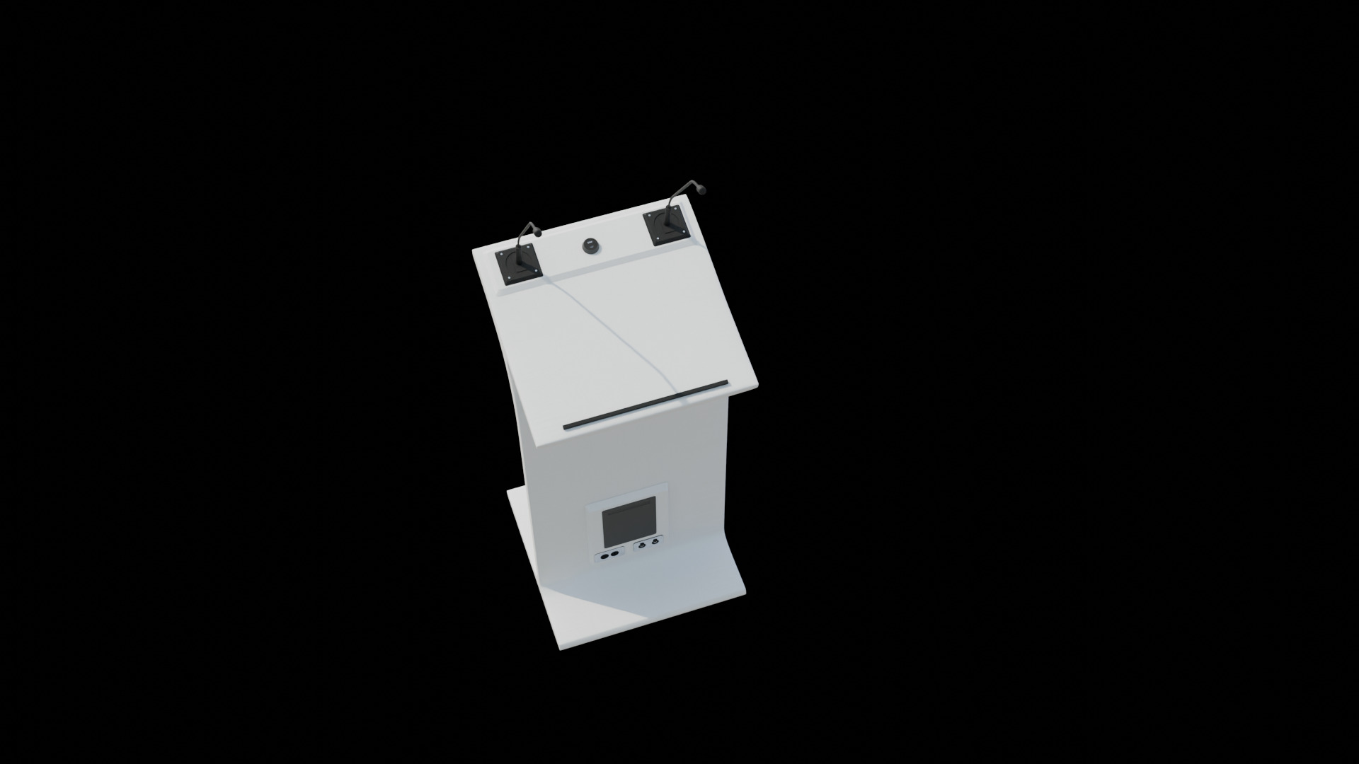 Flow Lectern Podium 3D model_4