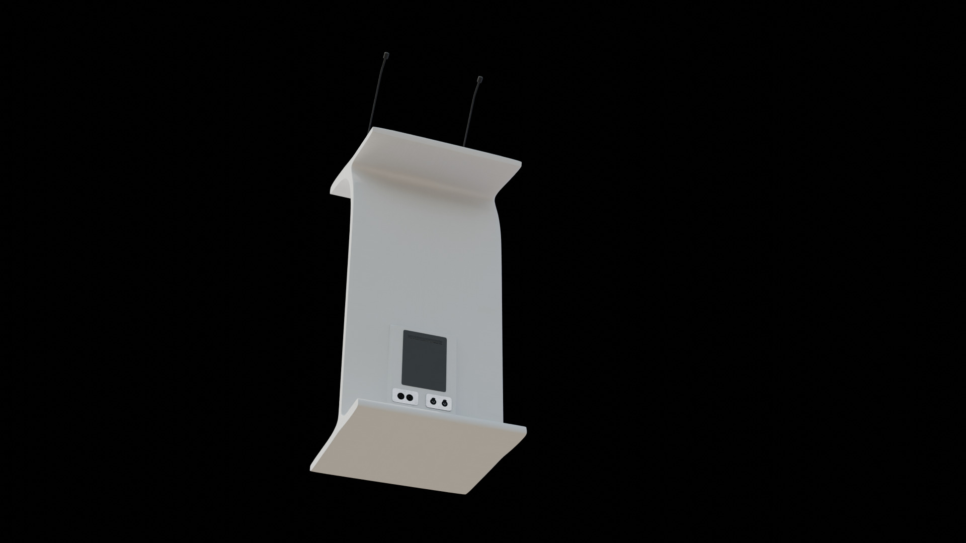 Flow Lectern Podium 3D model_9