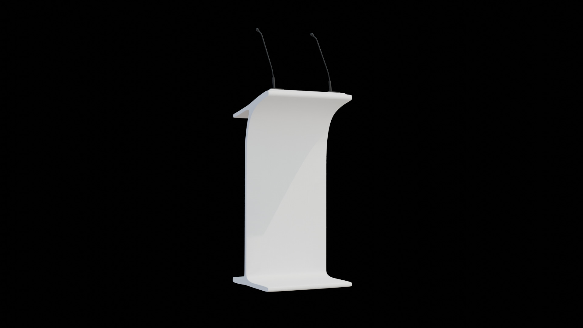 Flow Lectern Podium 3D model_1