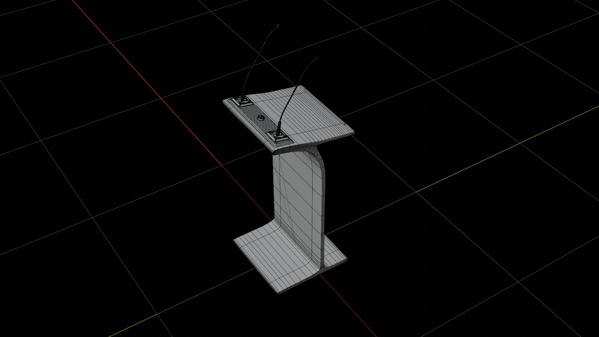 Flow Lectern Podium 3D model_17