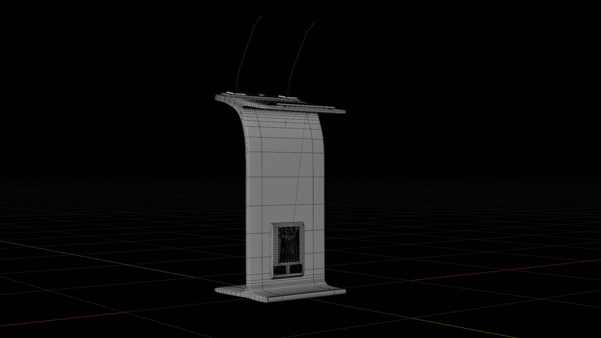 Flow Lectern Podium 3D model_12