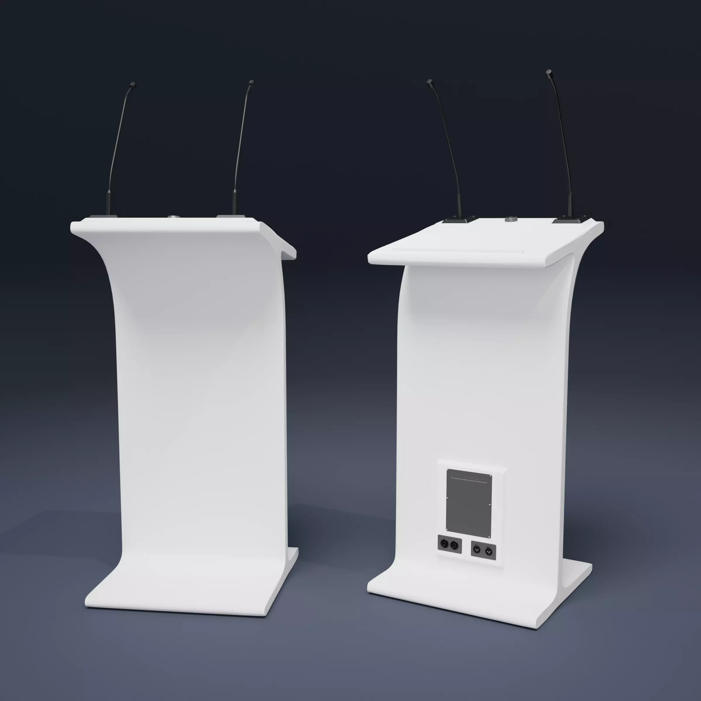 Flow Lectern Podium 3D model_0