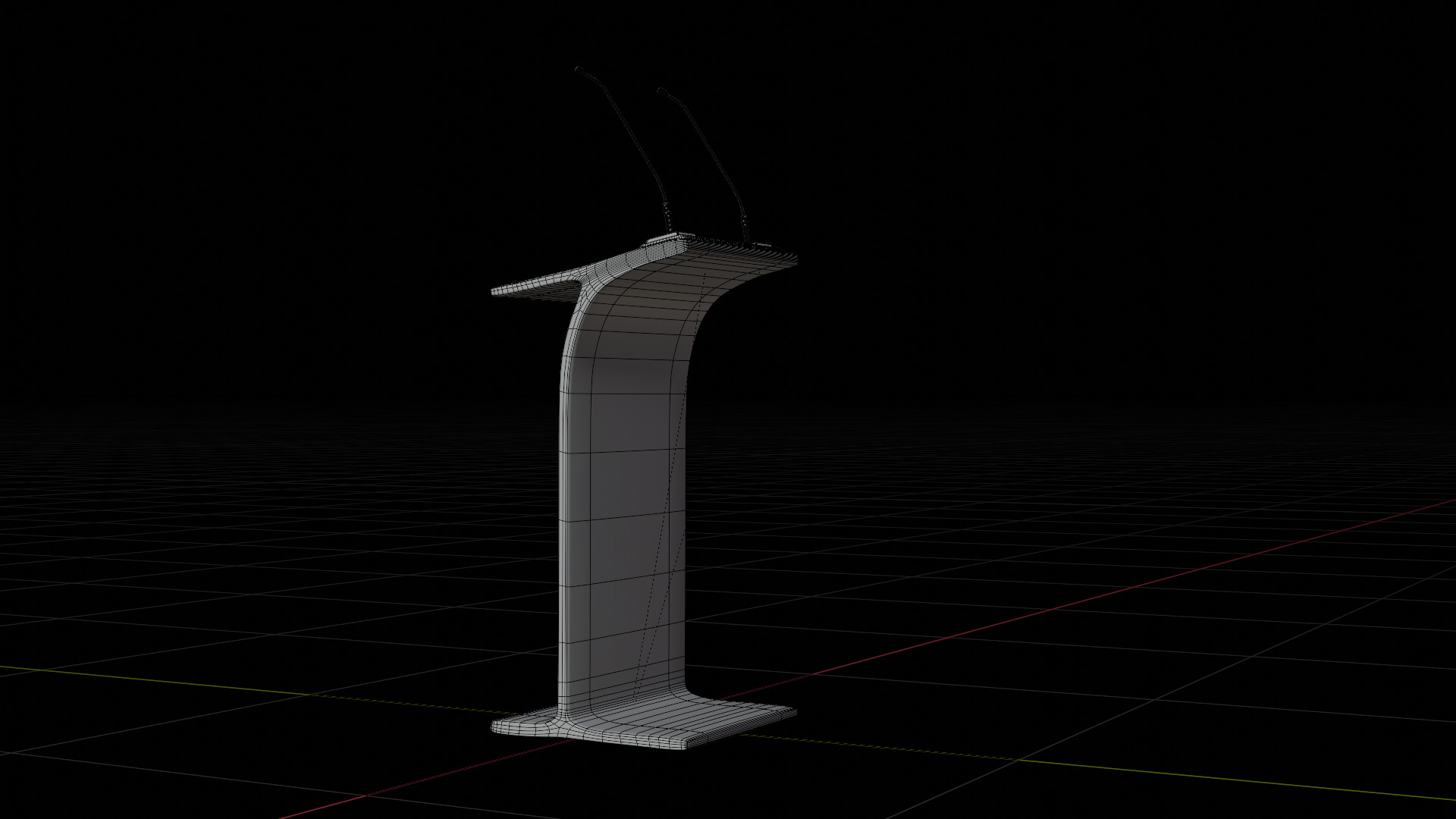 Flow Lectern Podium 3D model_19