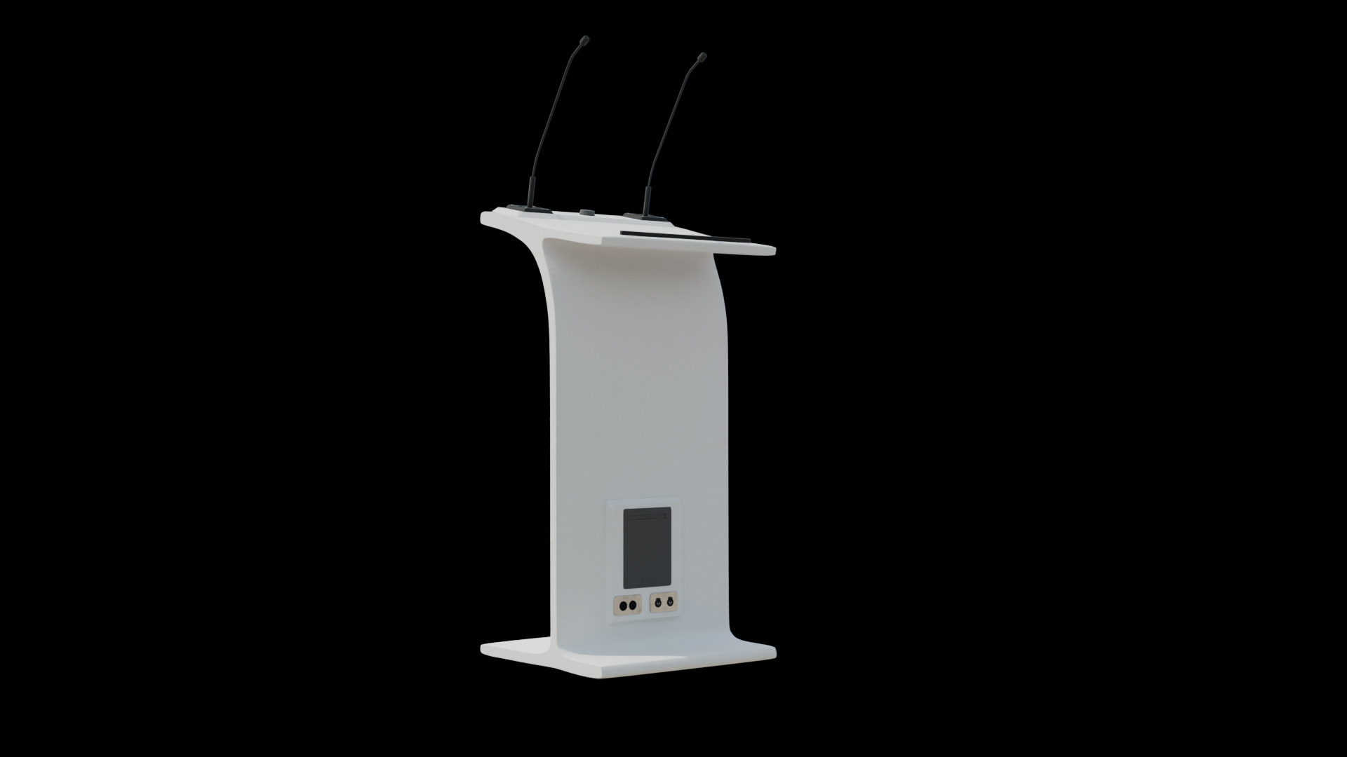 Flow Lectern Podium 3D model_8