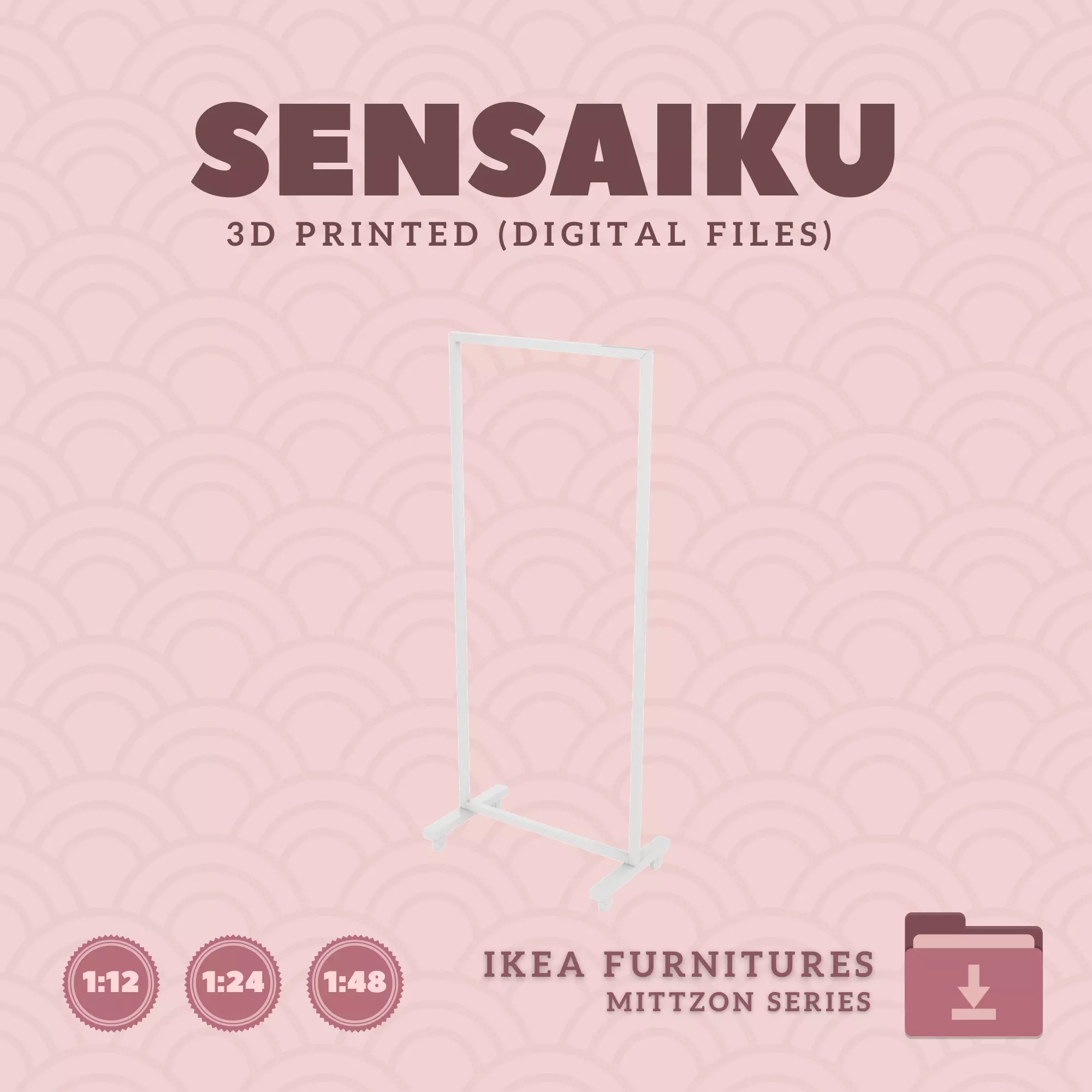 1 MITTZON Frame with Castors for Dollhouse - IKEA - 3D Print 3D print model