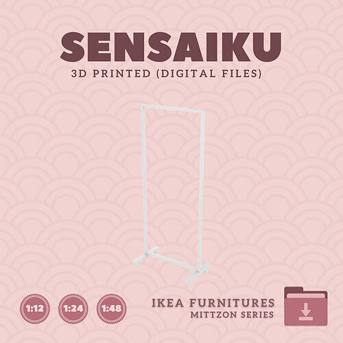 1 MITTZON Frame with Castors for Dollhouse - IKEA - 3D Print 3D print model
