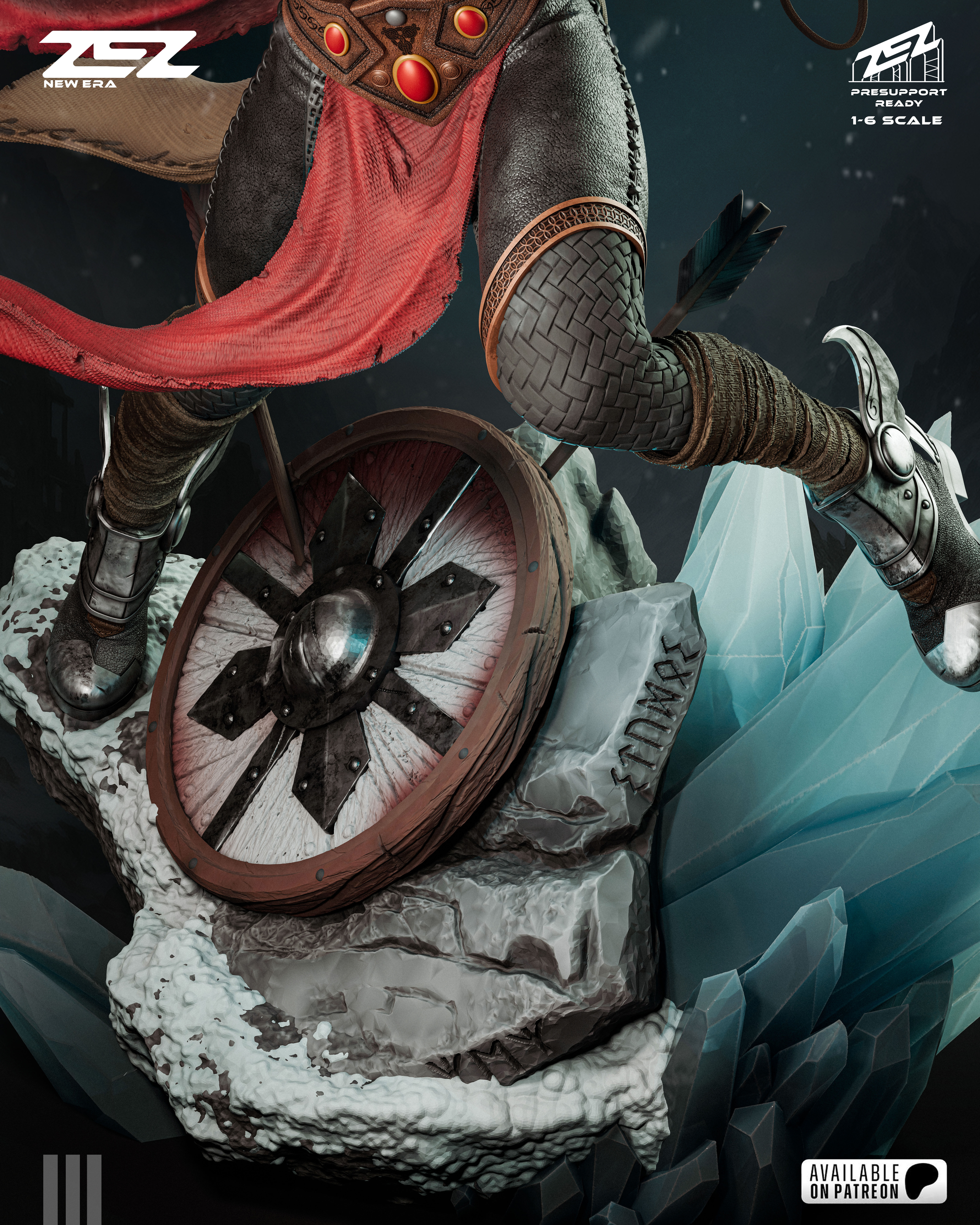 Lady Thor - STL 3D print model_9