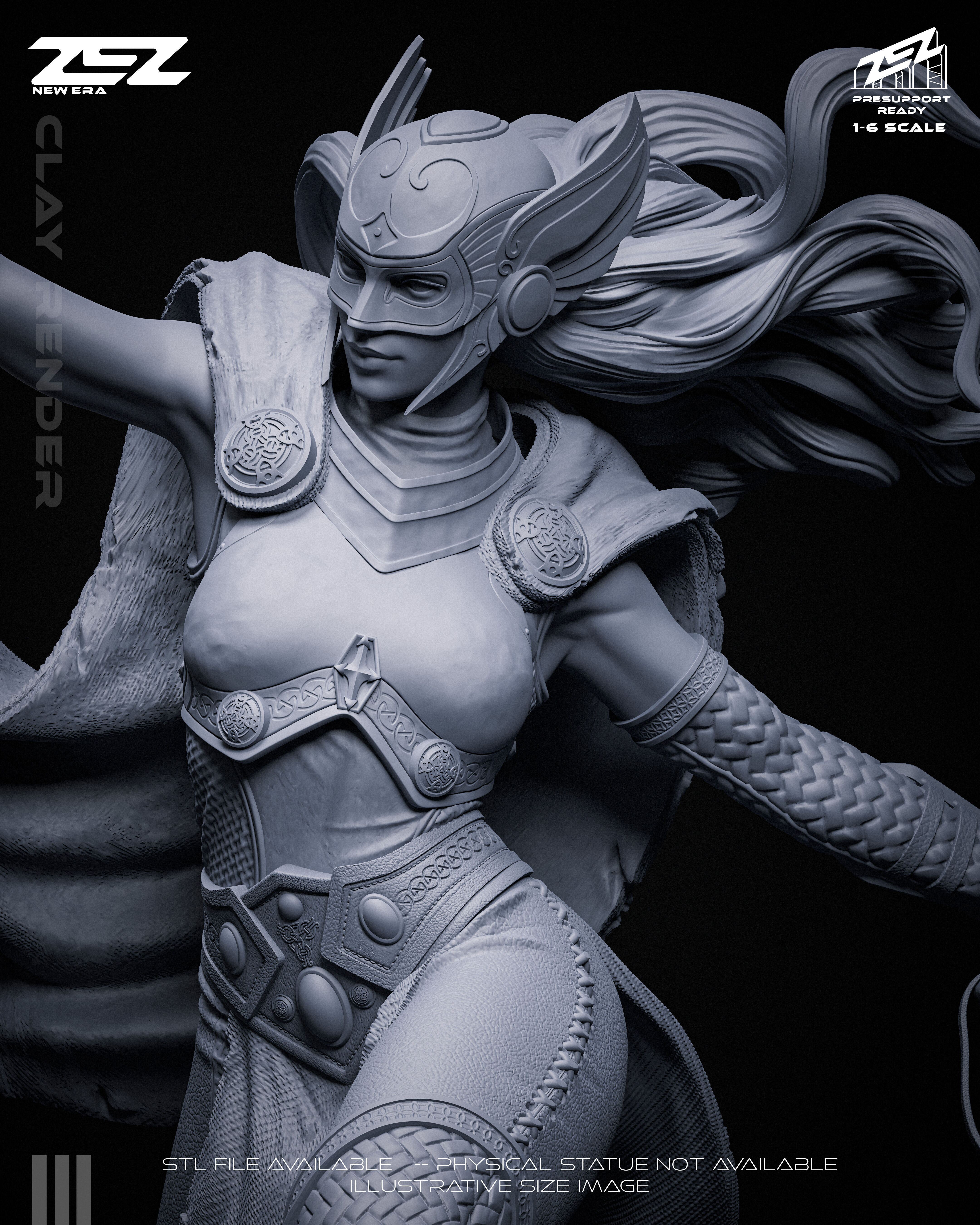 Lady Thor - STL 3D print model_6