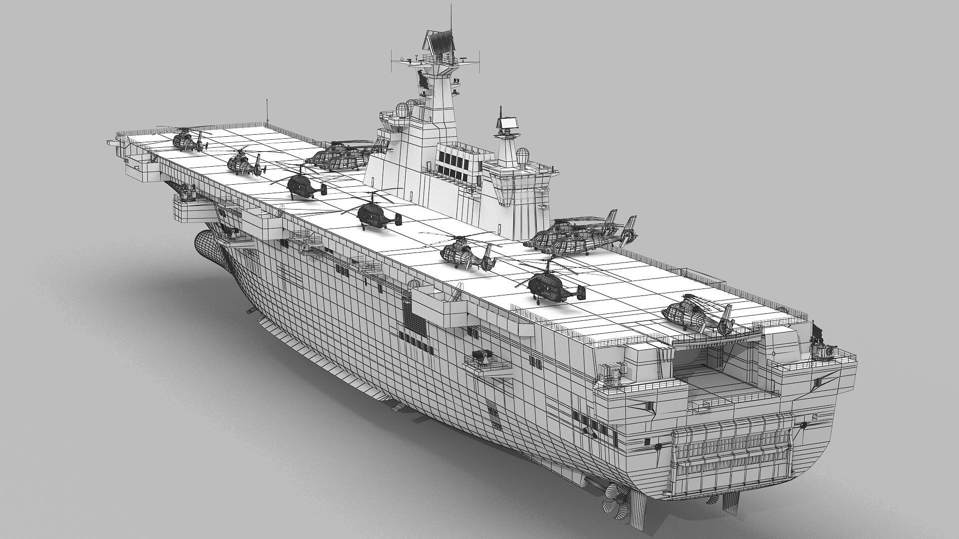 Chinese Navy Type 075 Amphibious Assault Ship 3D model_20