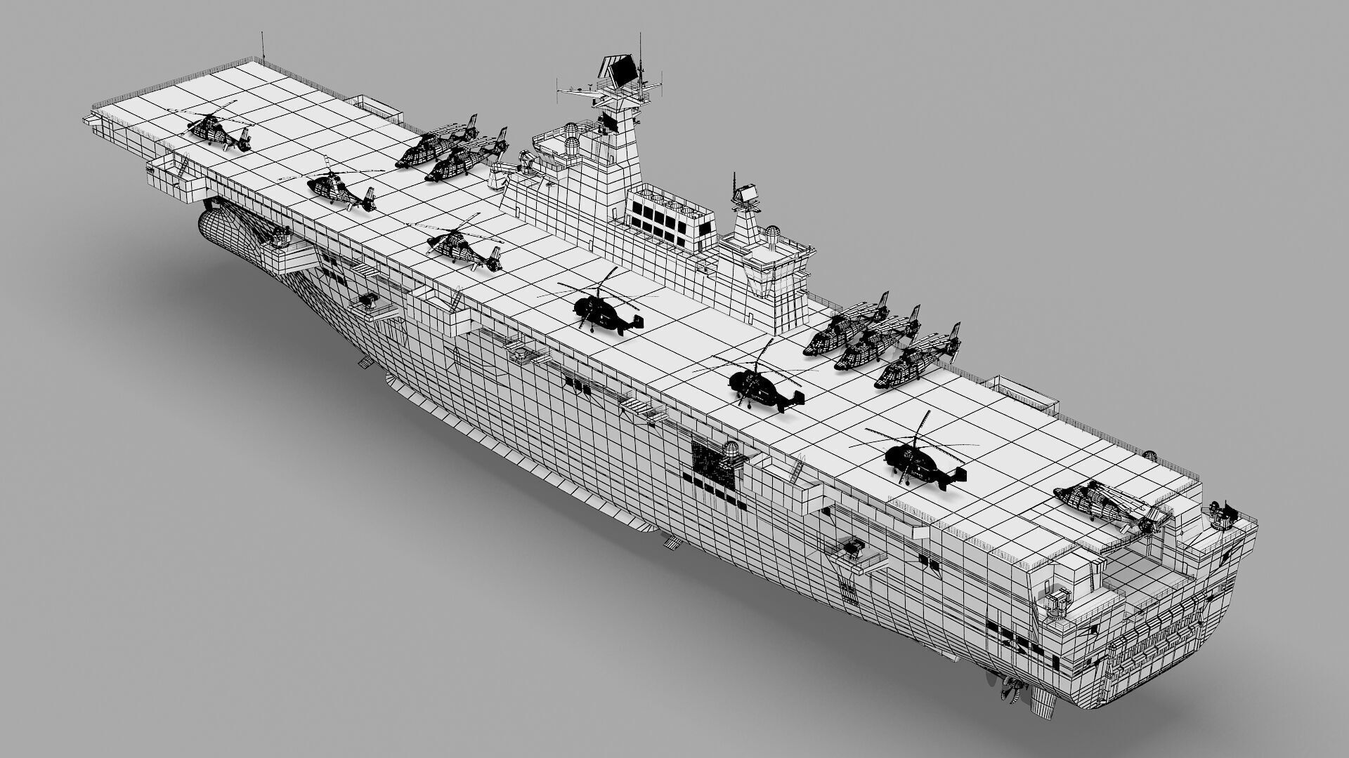 Chinese Navy Type 075 Amphibious Assault Ship 3D model_16