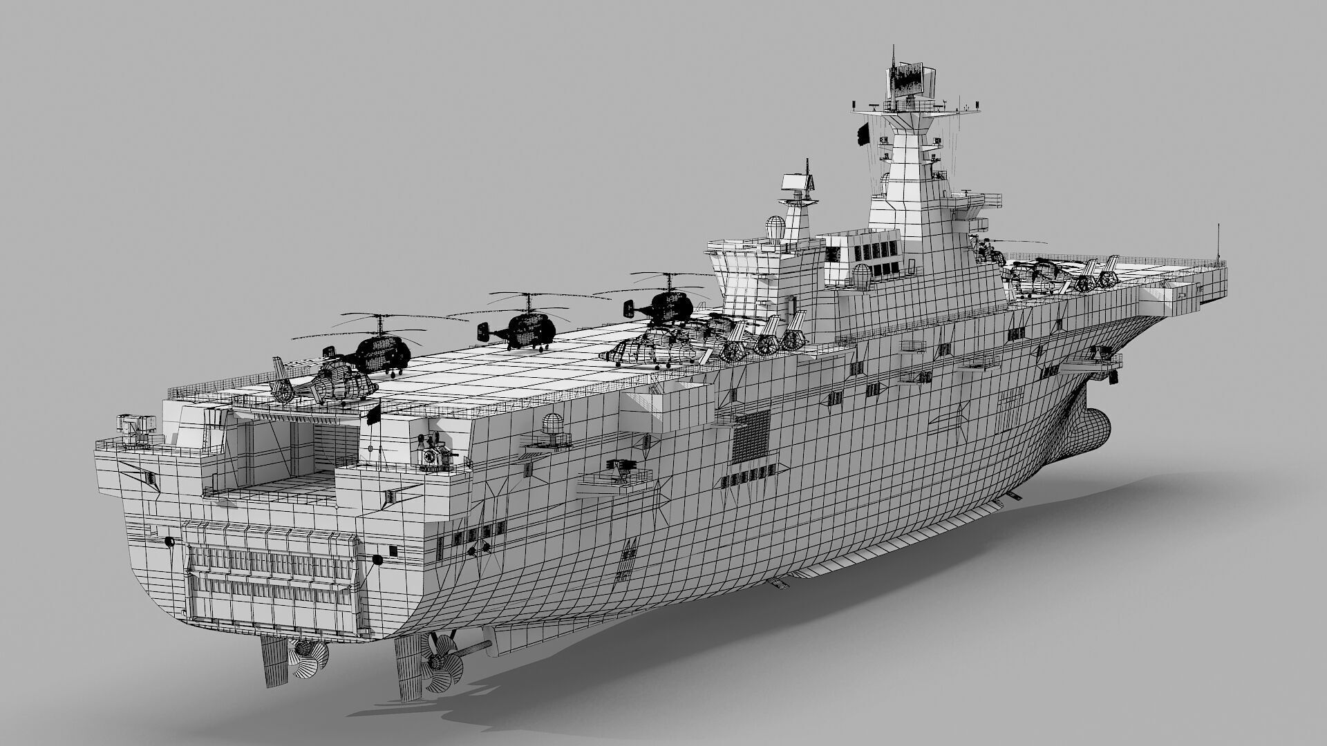 Chinese Navy Type 075 Amphibious Assault Ship 3D model_15