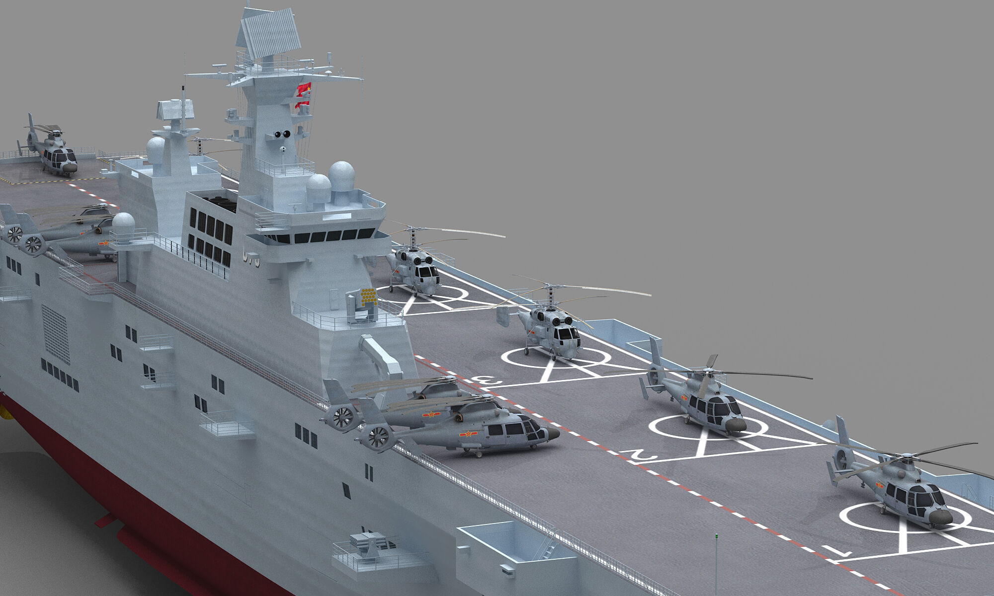 Chinese Navy Type 075 Amphibious Assault Ship 3D model_10