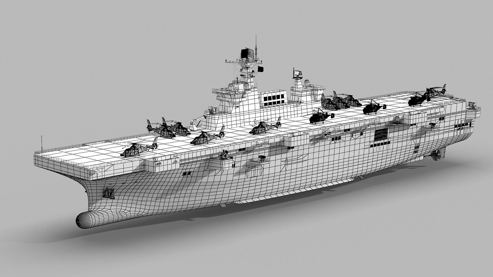 Chinese Navy Type 075 Amphibious Assault Ship 3D model_19