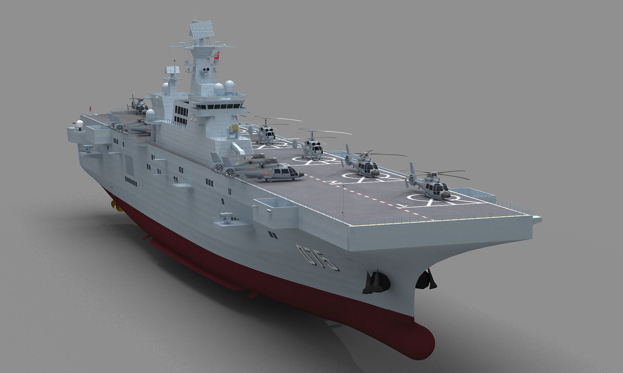 Chinese Navy Type 075 Amphibious Assault Ship 3D model_4