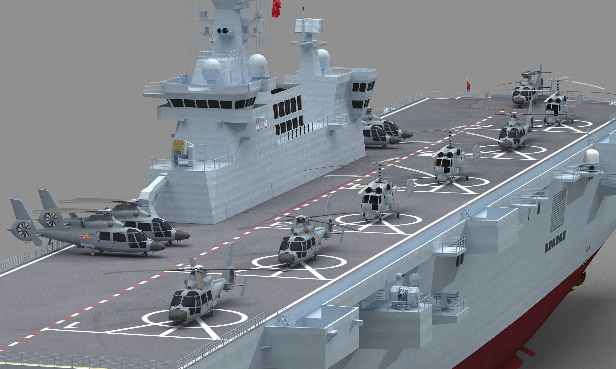 Chinese Navy Type 075 Amphibious Assault Ship 3D model_7