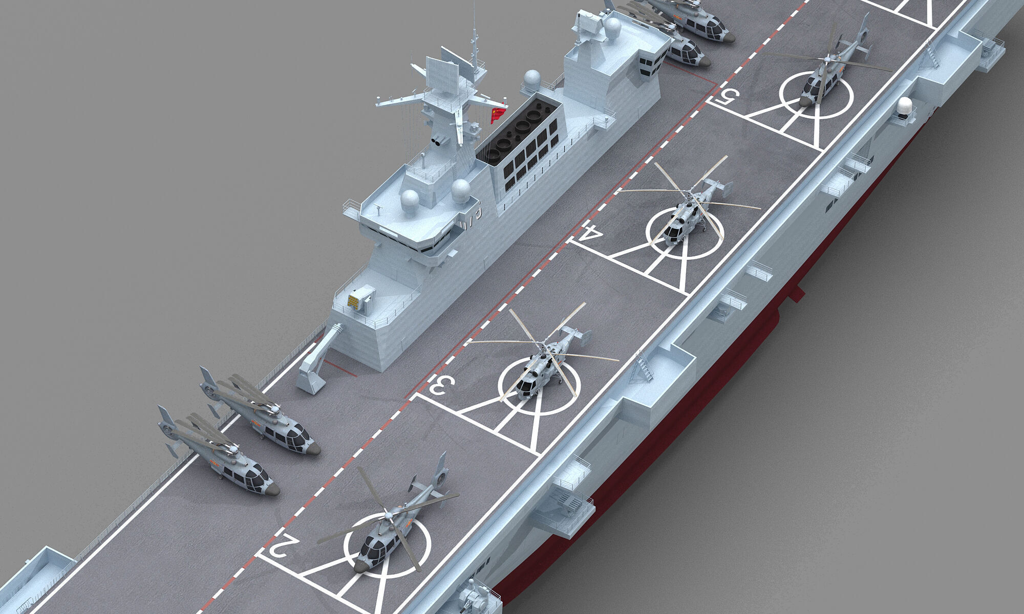 Chinese Navy Type 075 Amphibious Assault Ship 3D model_9