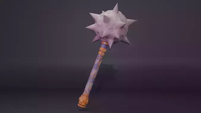 Meteorite Mace Stylized 3D Weapon