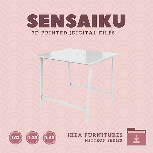 7 MITTZON Conference Table V1 for Dollhouse - IKEA - 3D Print 3D print model