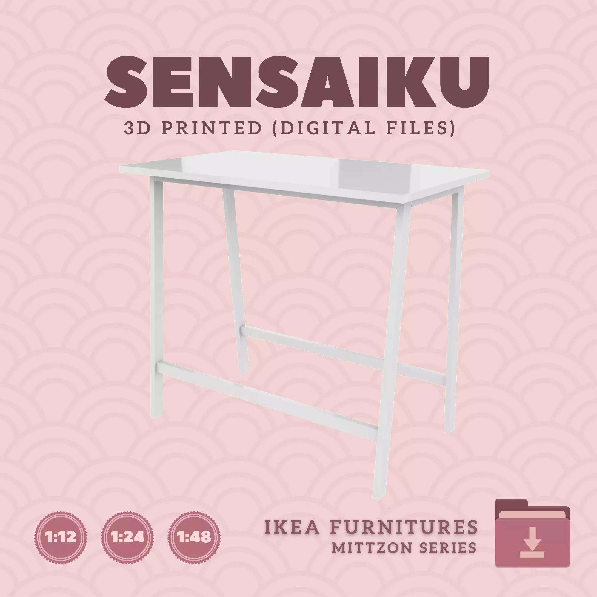 9 MITTZON Conference Table V3 for Dollhouse - IKEA - 3D Print 3D print model