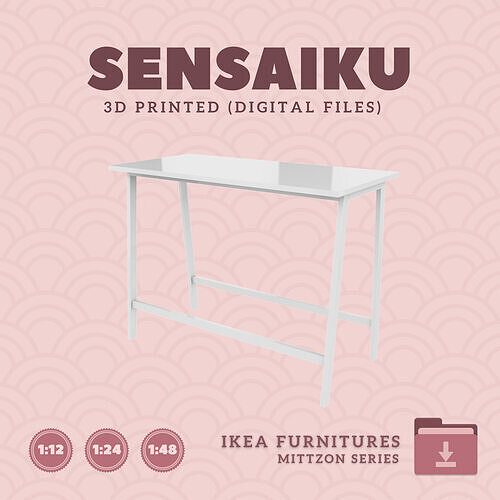 10 MITTZON Conference Table V3  for Dollhouse - IKEA - 3D Print 3D print model