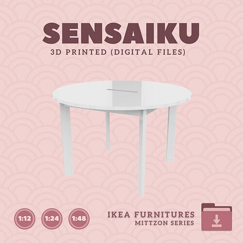11 MITTZON Conference Round Table V1 Dollhouse - IKEA - 3D Print 3D print model