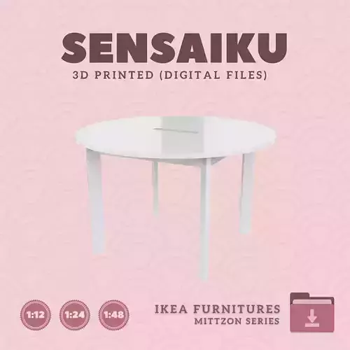 11 MITTZON Conference Round Table V1 Dollhouse - IKEA - 3D Print