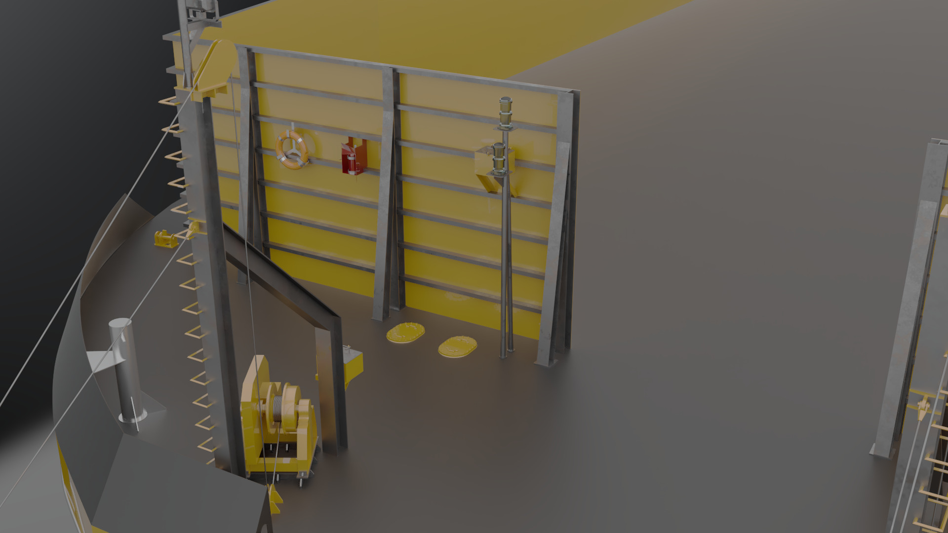 Detailed Barge Ship 3D Model Scale Accurate  3D model_3