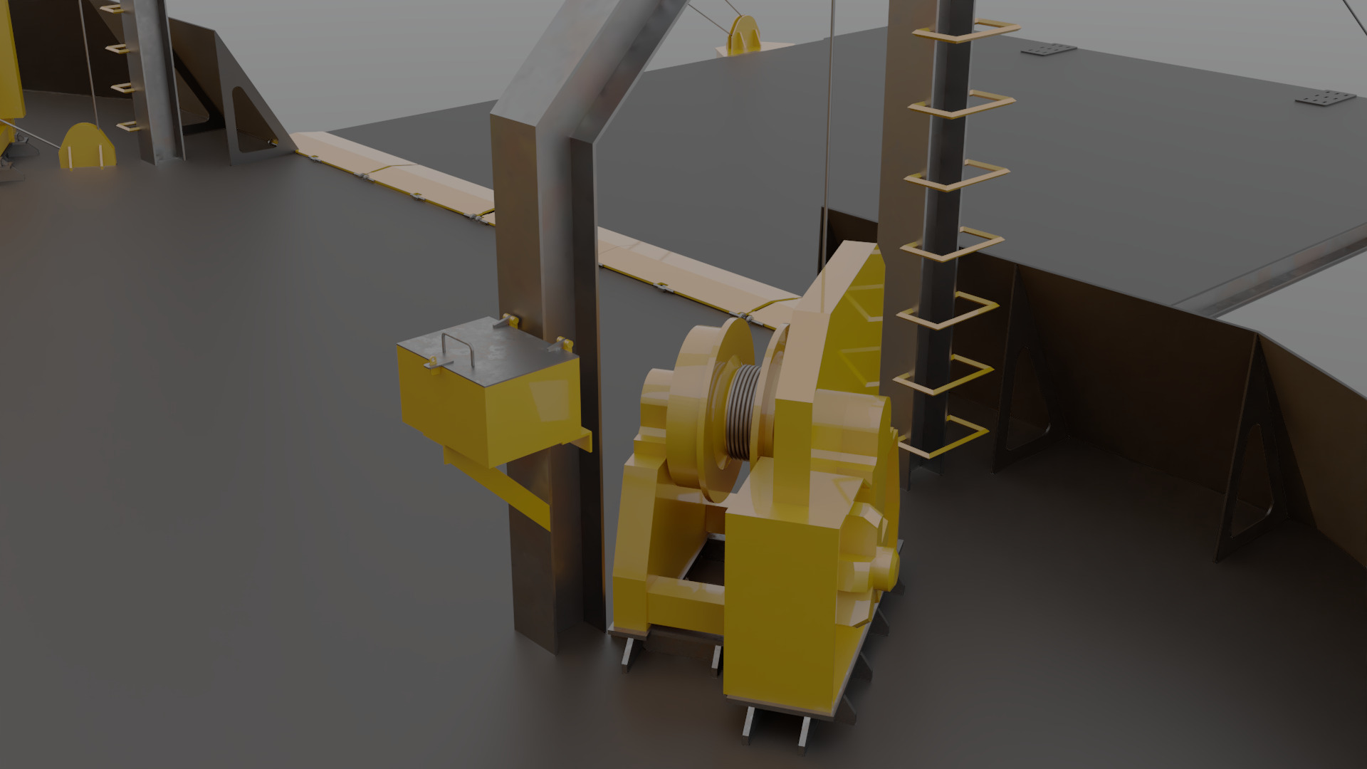 Detailed Barge Ship 3D Model Scale Accurate  3D model_11