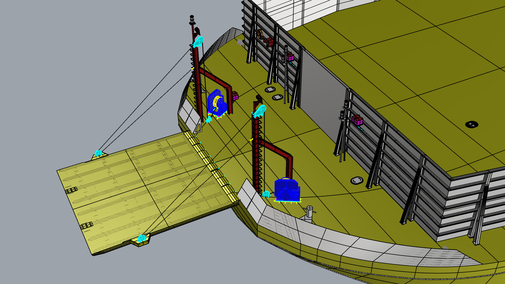 Detailed Barge Ship 3D Model Scale Accurate  3D model_15