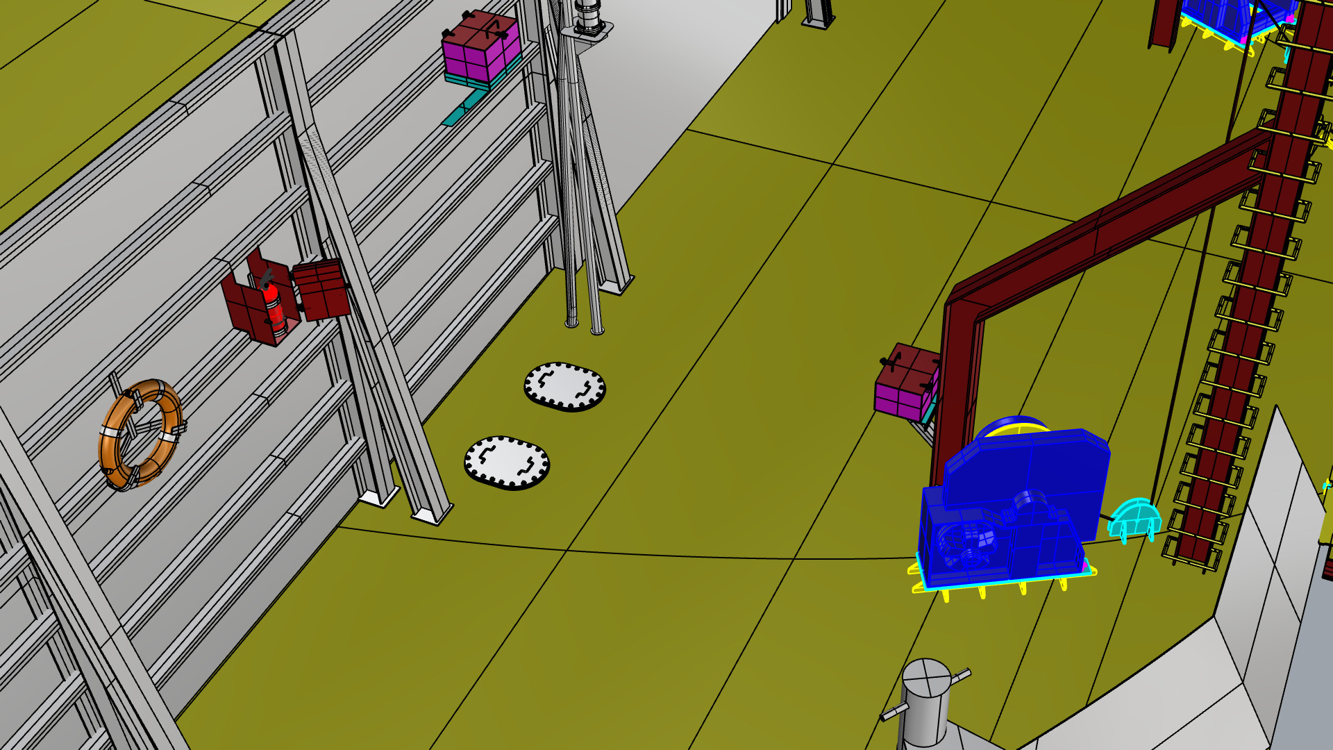 Detailed Barge Ship 3D Model Scale Accurate  3D model_14