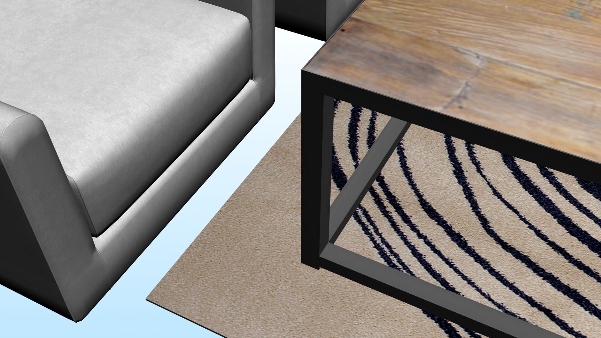 SOFA SET WITH CARPET 03 3D model_10