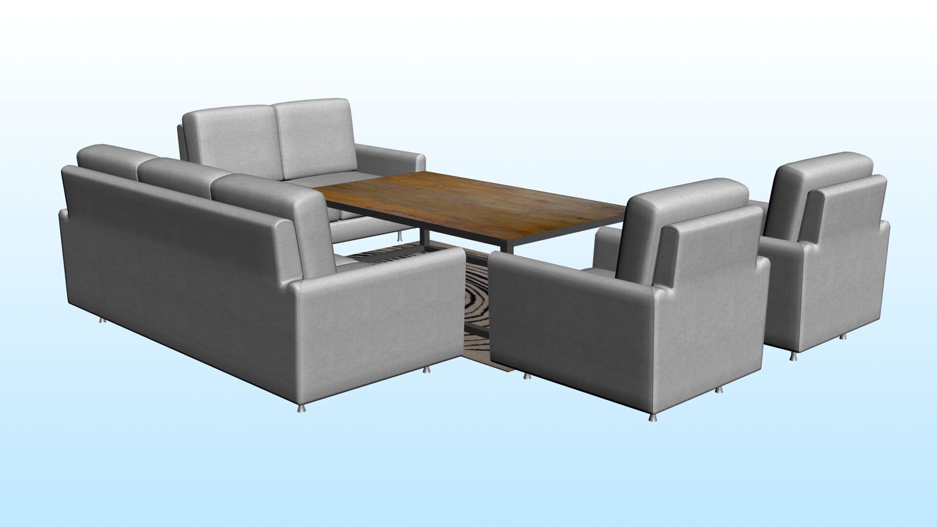 SOFA SET WITH CARPET 03 3D model_4