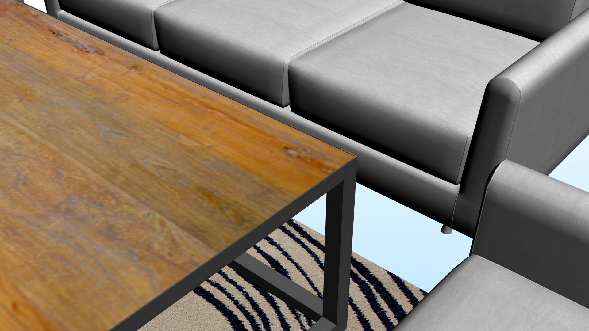 SOFA SET WITH CARPET 03 3D model_9