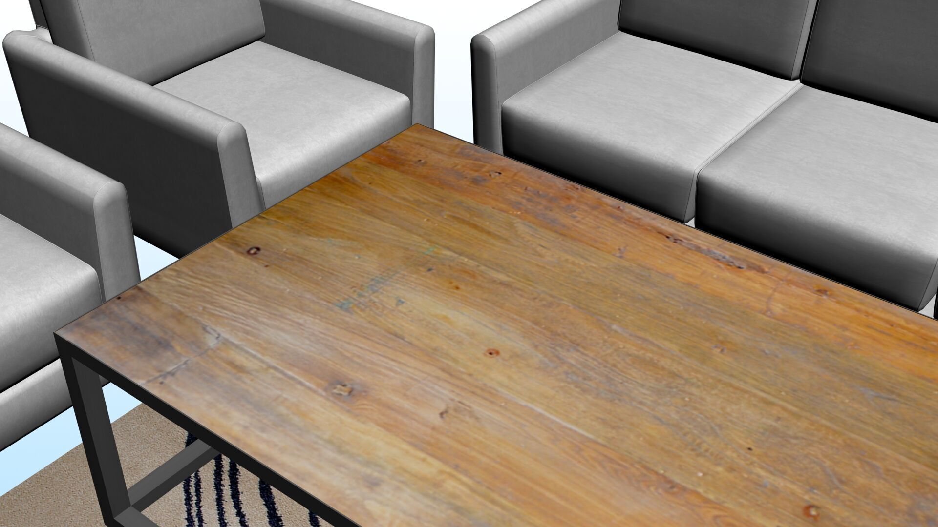 SOFA SET WITH CARPET 03 3D model_11