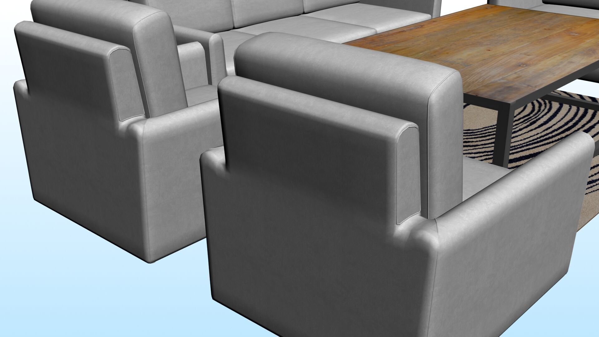 SOFA SET WITH CARPET 03 3D model_7