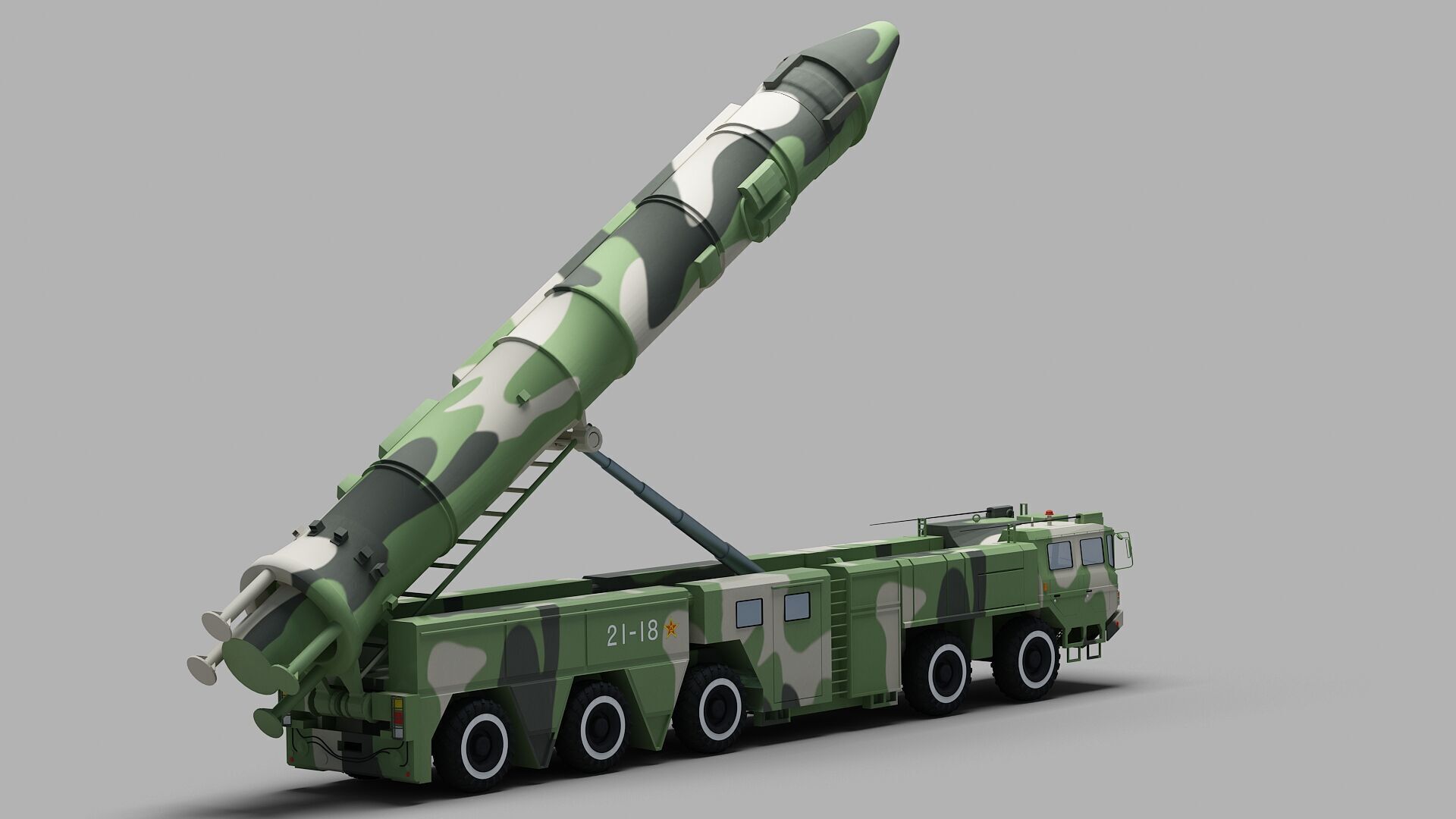 PLA DF-21 Missile 3D model_10