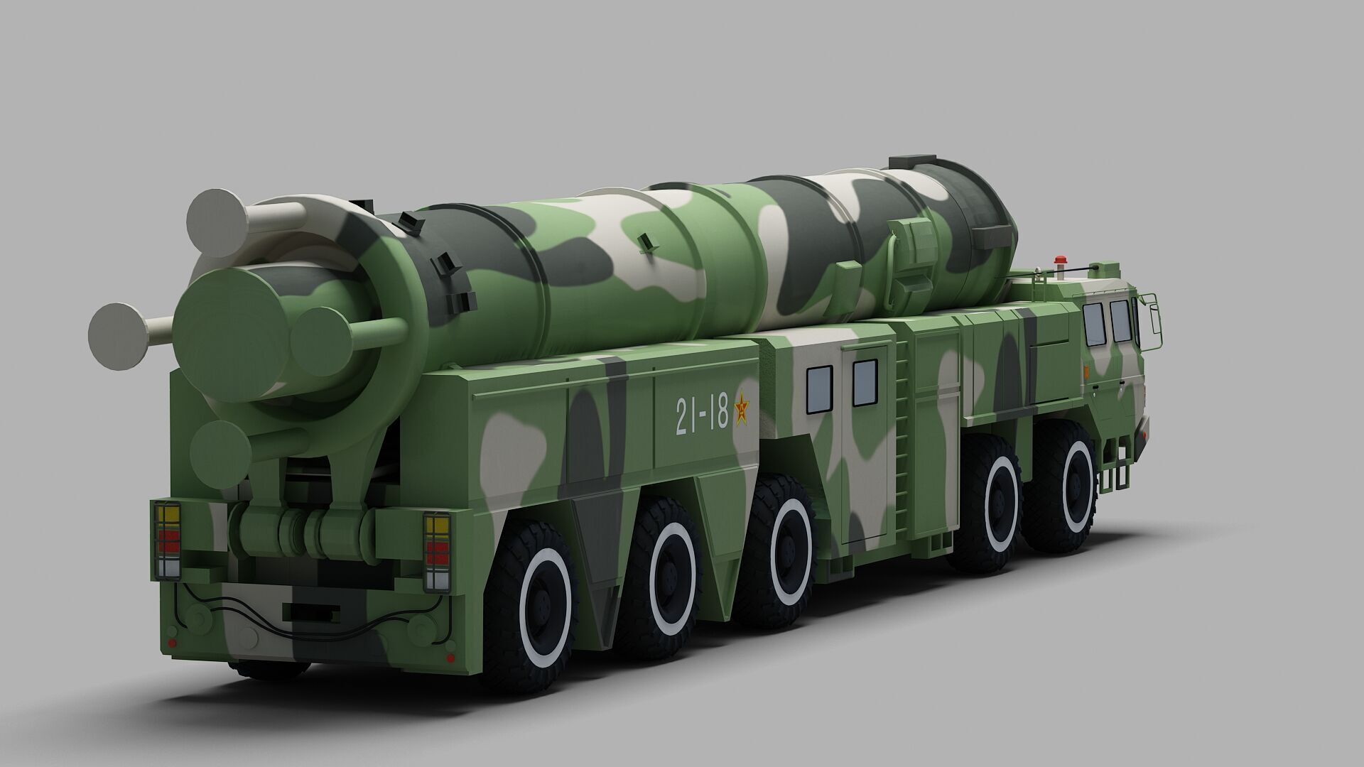 PLA DF-21 Missile 3D model_3