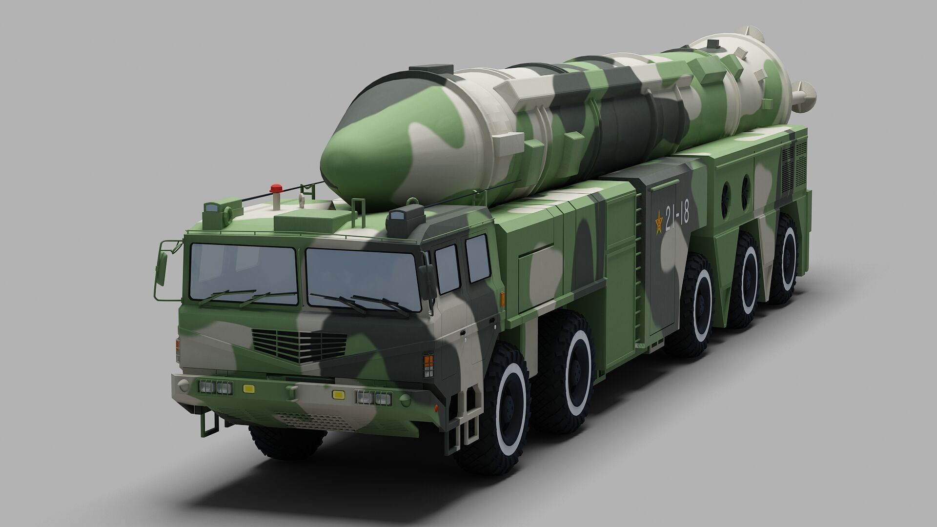 PLA DF-21 Missile 3D model_5