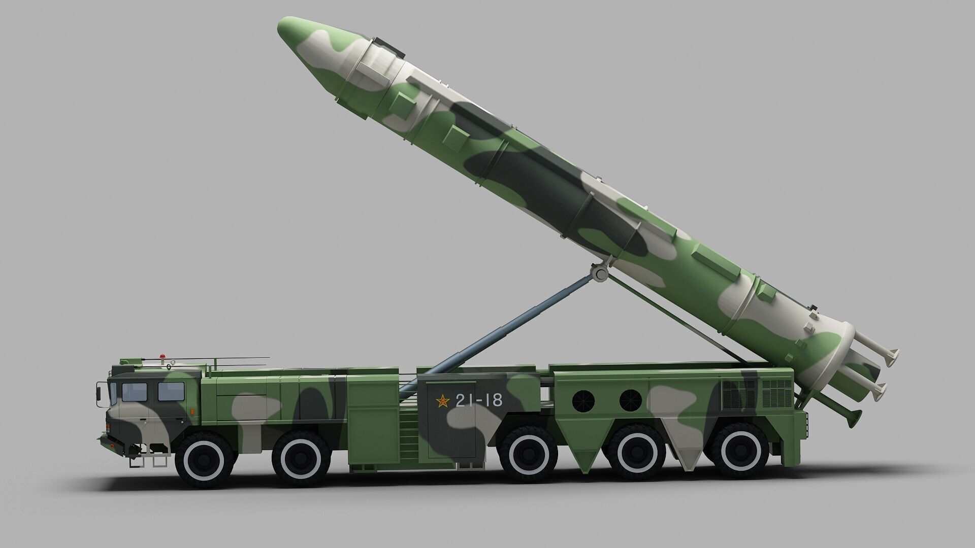 PLA DF-21 Missile 3D model_9