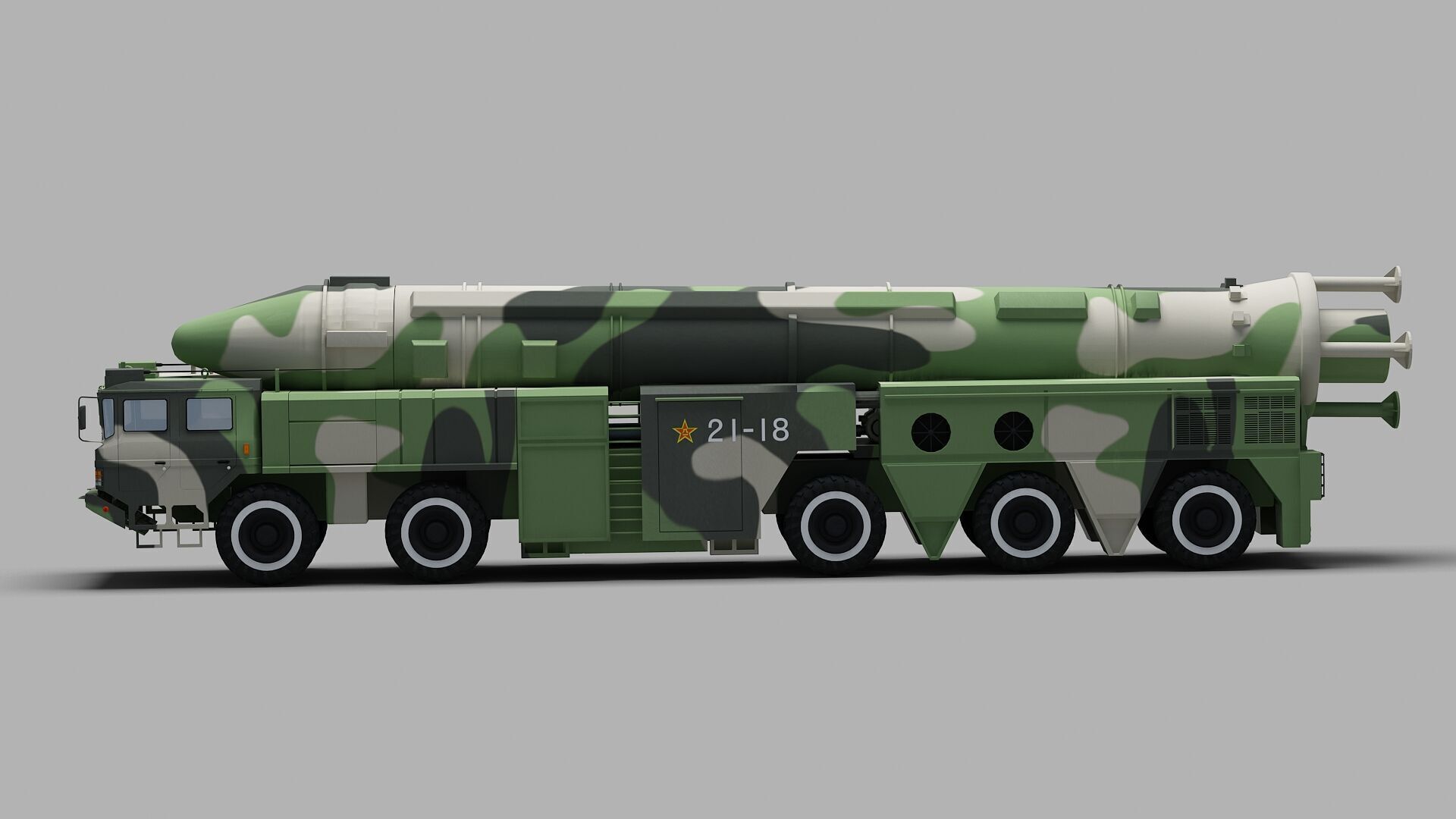 PLA DF-21 Missile 3D model_8