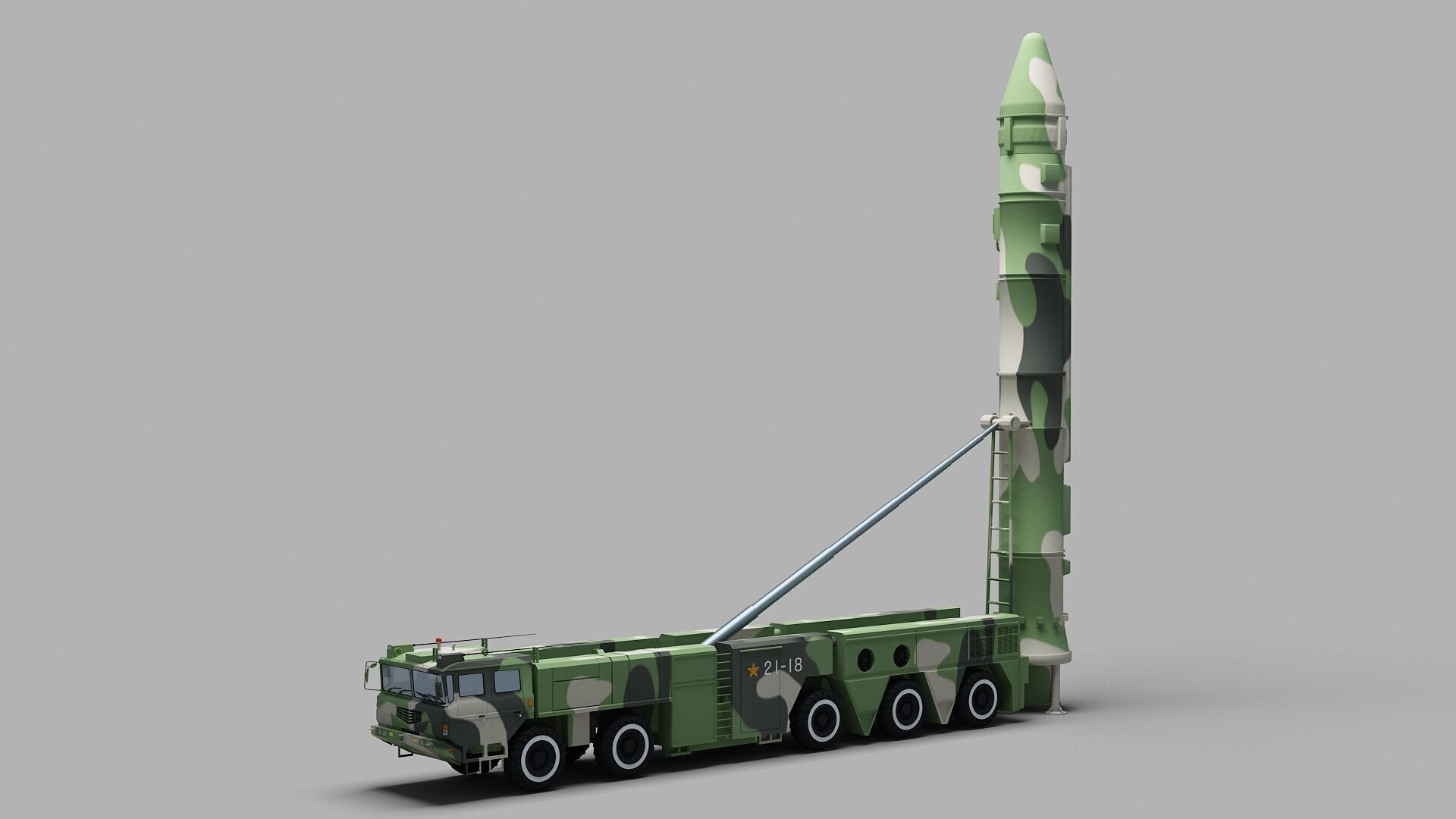 PLA DF-21 Missile 3D model_2