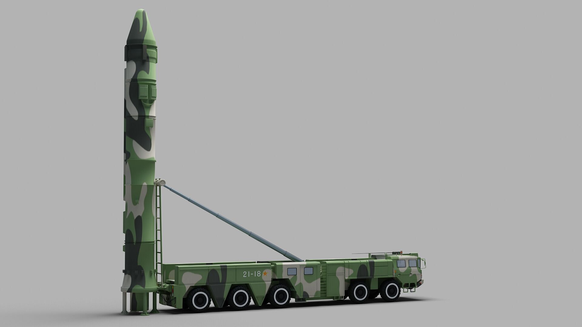 PLA DF-21 Missile 3D model_4