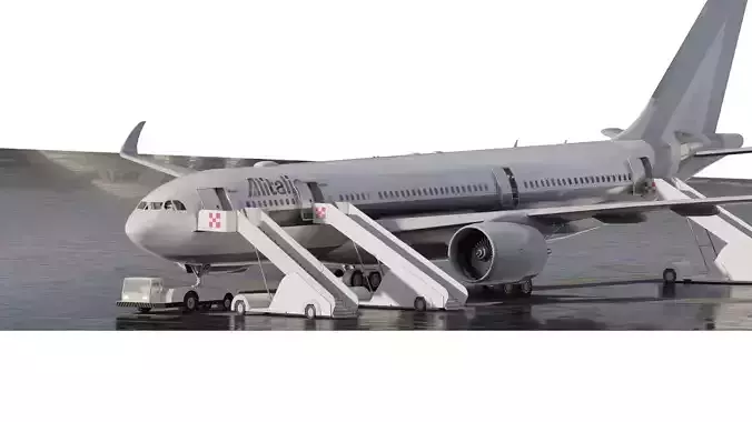 AIRBUS A330-202 Alitalia with interior