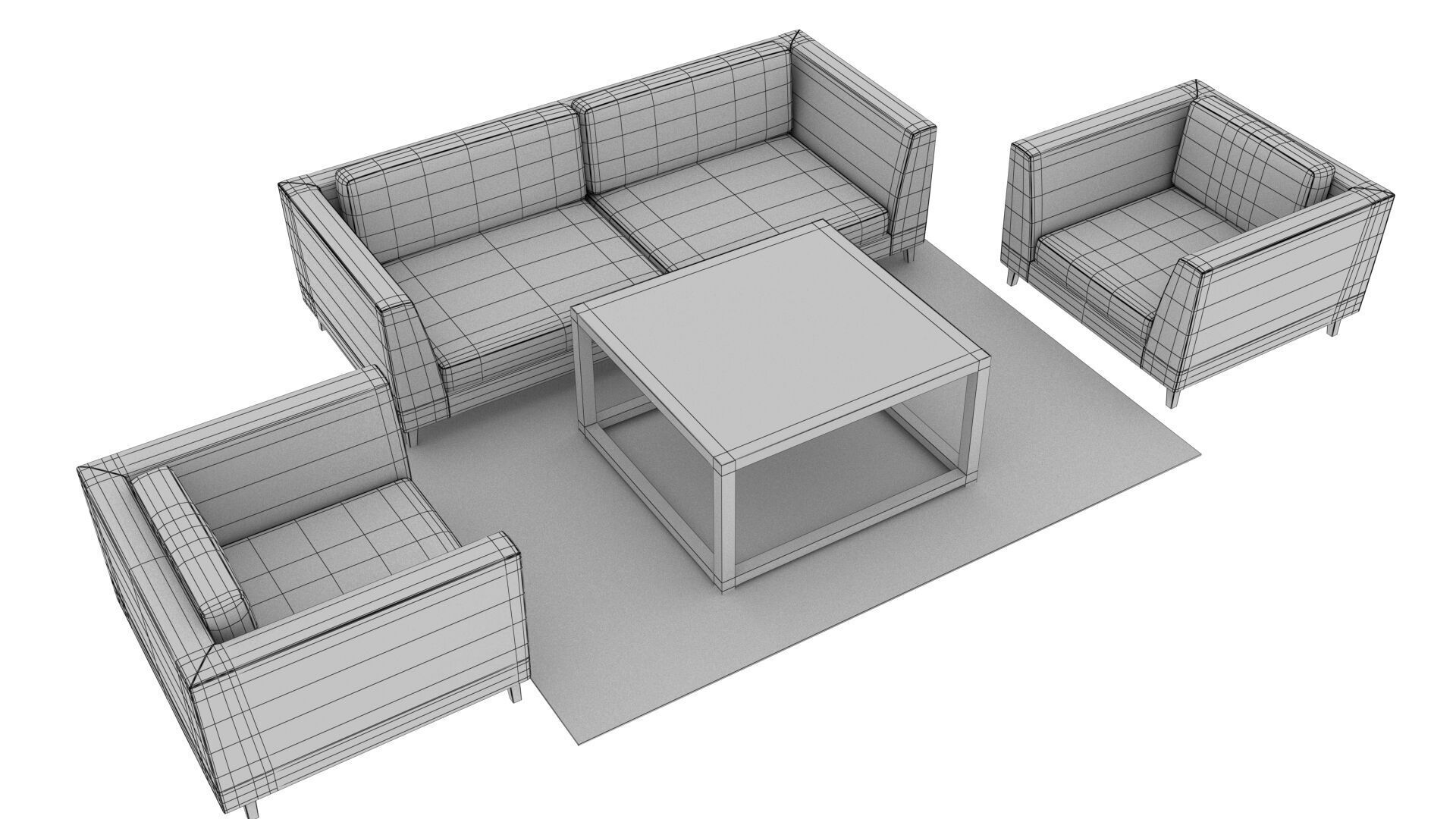 SOFA SET WITH CARPET 04 3D model_14