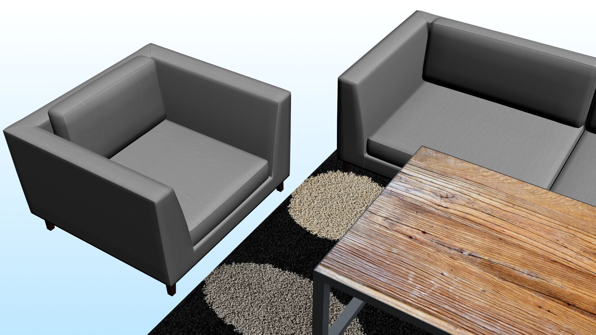 SOFA SET WITH CARPET 04 3D model_8