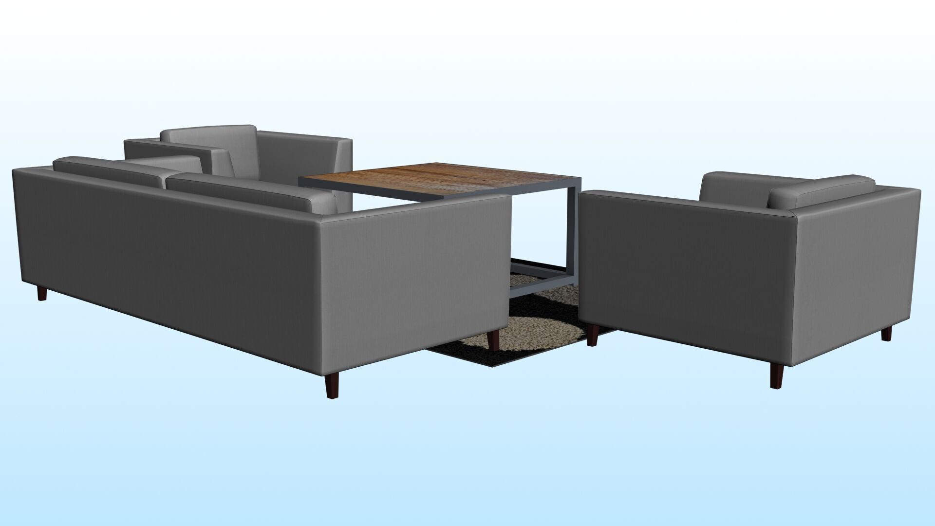 SOFA SET WITH CARPET 04 3D model_4