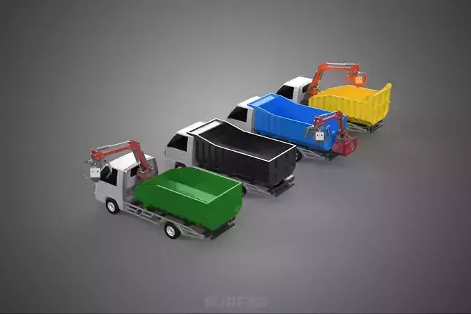 TRUCK PICK UP DUMP HYDRAULIC CRANE LOADER GRABBER GRAPPLE CLAW 3D model